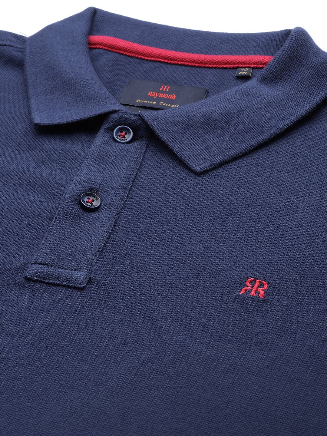 Raymond Men Solid Polo Collar Pure Cotton T-shirt