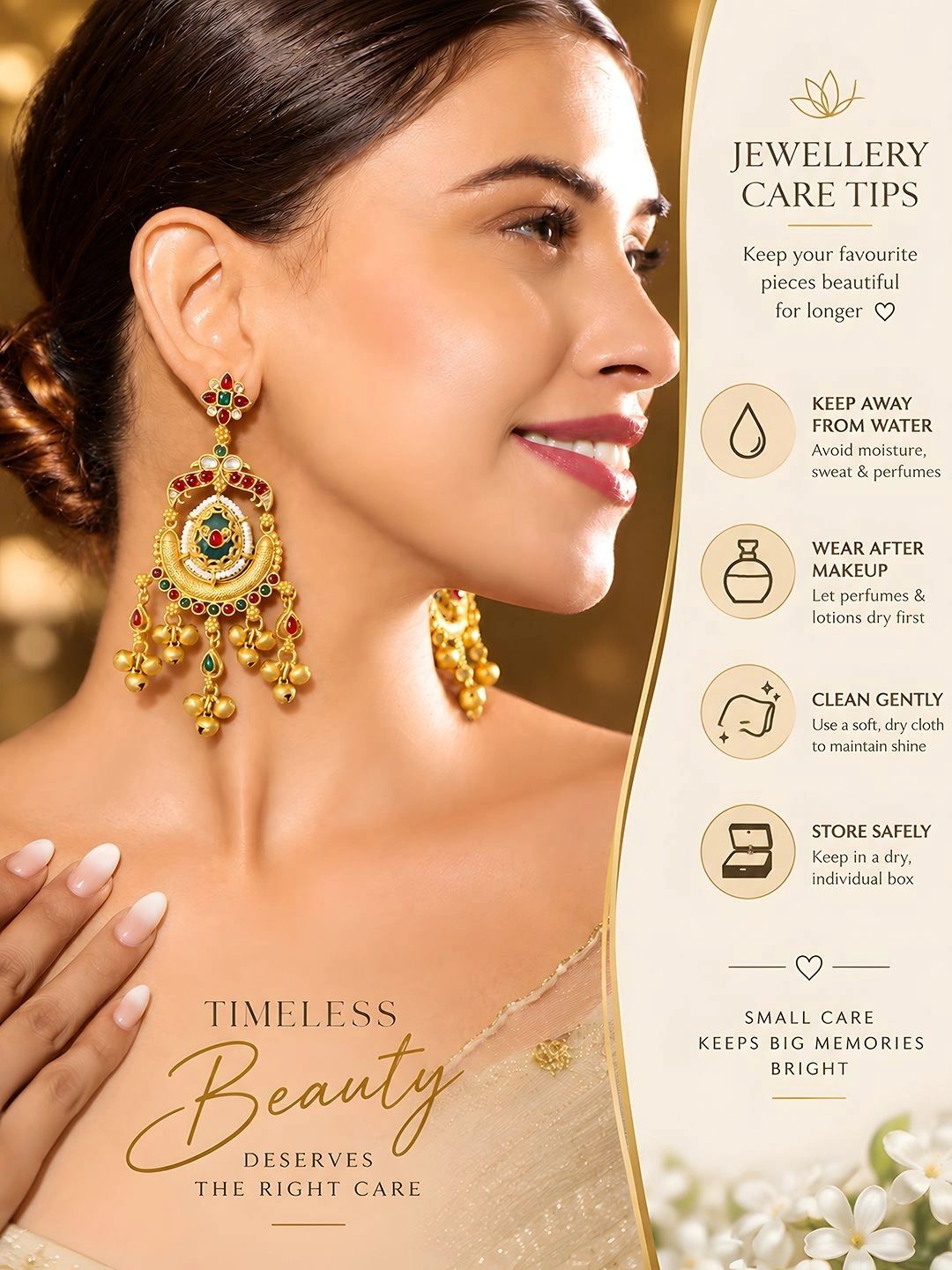 Gold-Toned Multi-Coloured Meenakari Kashmiri Style Kundan Ghungroo Drop Earrings