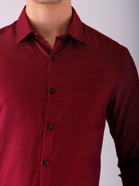 The Indian Garage Co. X Luxe Men Solid Slim Fit Opaque Formal Shirt