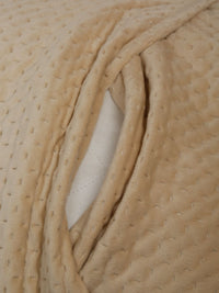 HOSTA HOMES Cream Coloured 2 Pieces Self Design Rectangle Shaped Pillow Covers
