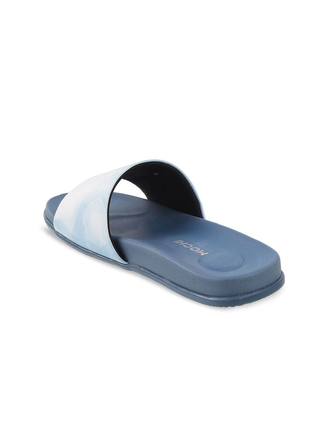 Mochi Women Blue Printed Sliders