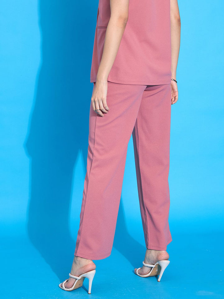 SASSAFRAS worklyf Women Mid Rise Straight Fit Regular Trouser