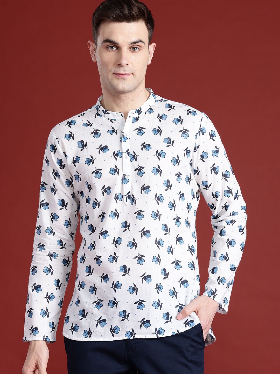 Anouk Floral Printed Pure Cotton Kurta