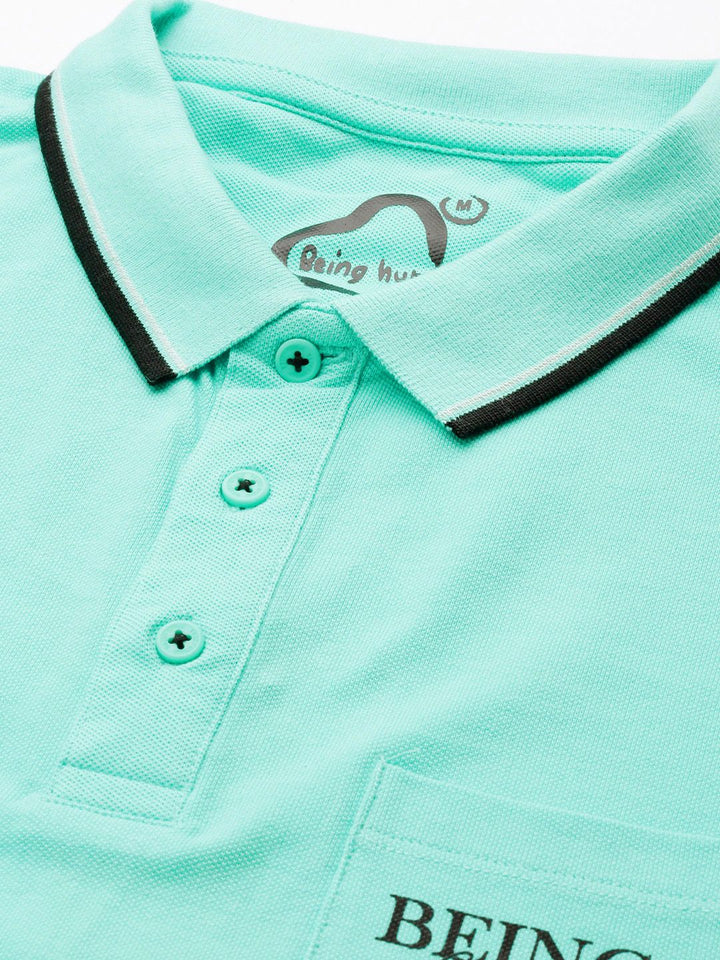 Being Human Polo Collar Pure Cotton T-shirt with Pocket