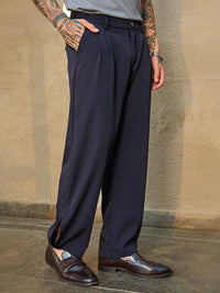Campus Sutra Men Relaxed Fit Mid Rise Comfort Cotton Trousers