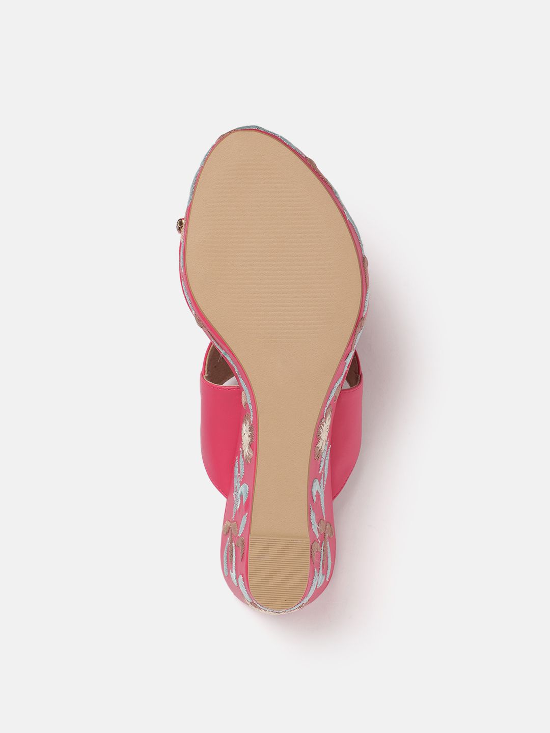 House of Pataudi Braided Floral Embroidered Wedges