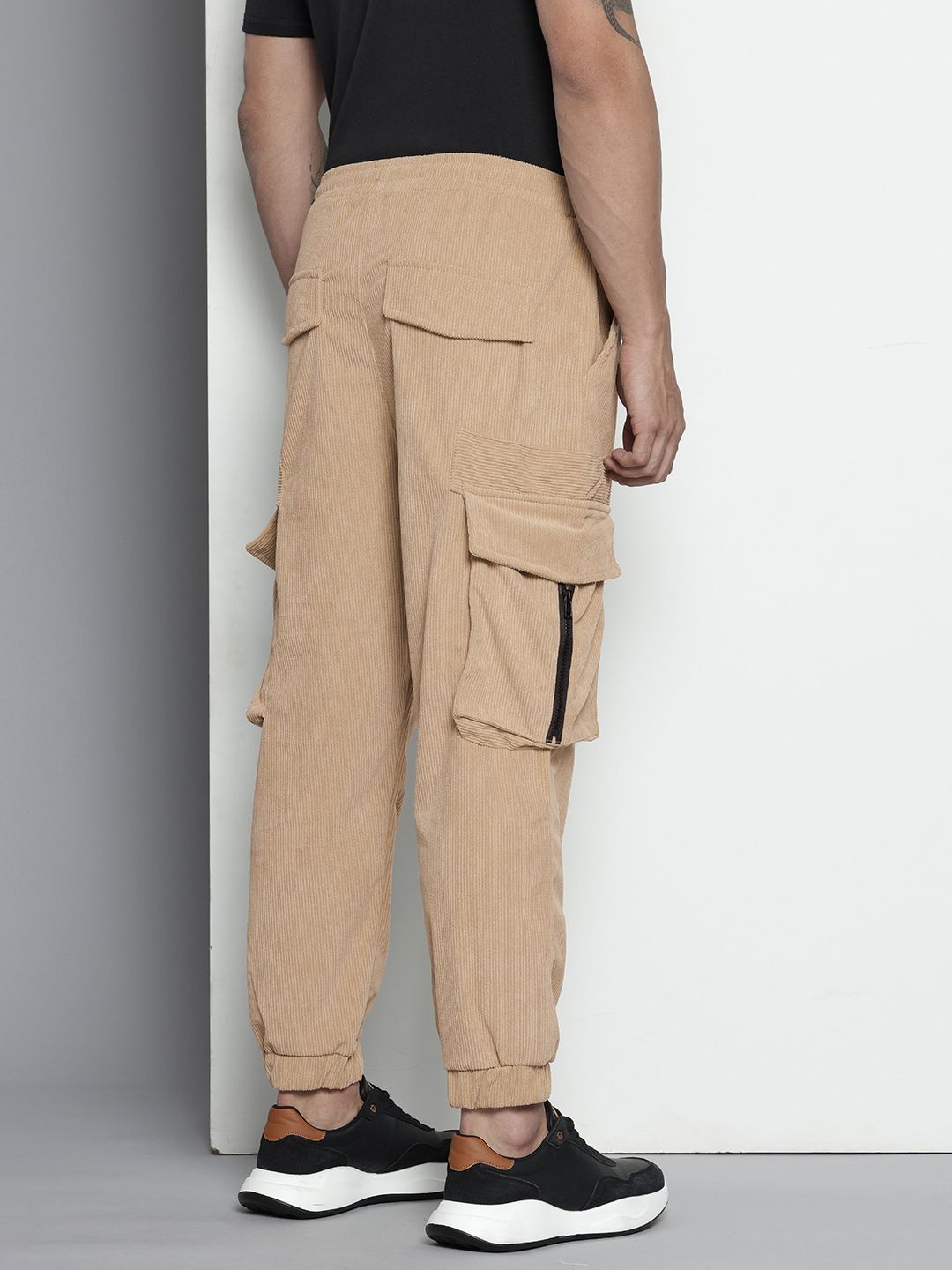 The Indian Garage Co. Men Drop Crotch Loose Fit Corduroy Joggers