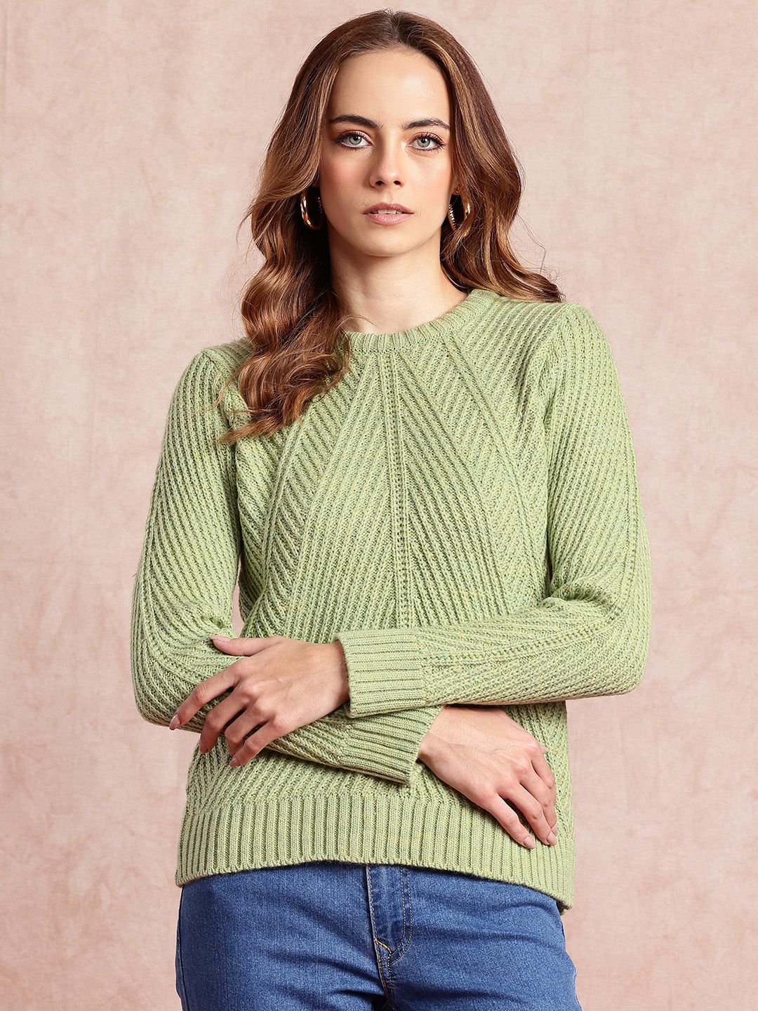 all about you Open-Knit Acrylic Pullover