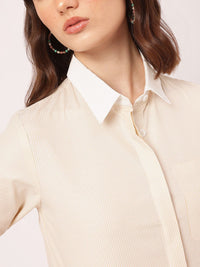 DressBerry K-Chic Pinstripes Crop Shirt