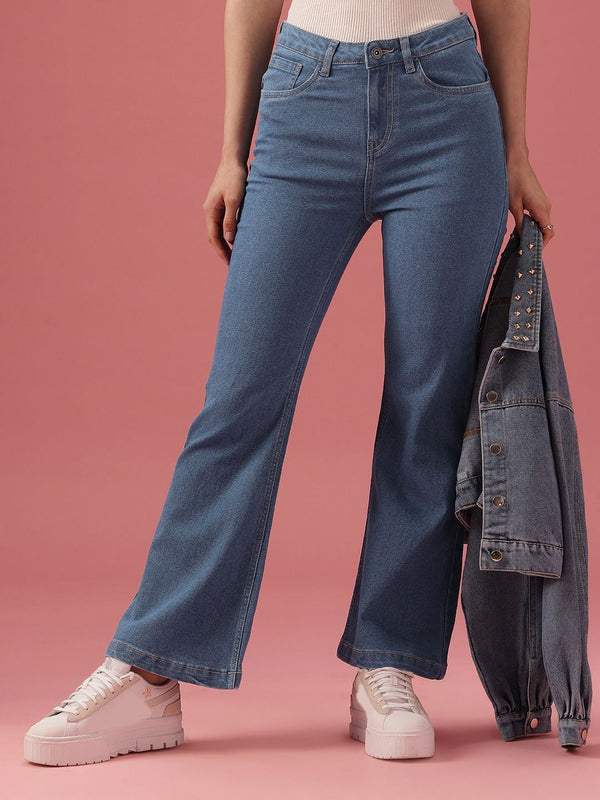 DressBerry Women Bootcut High-Rise Stretchable Jeans