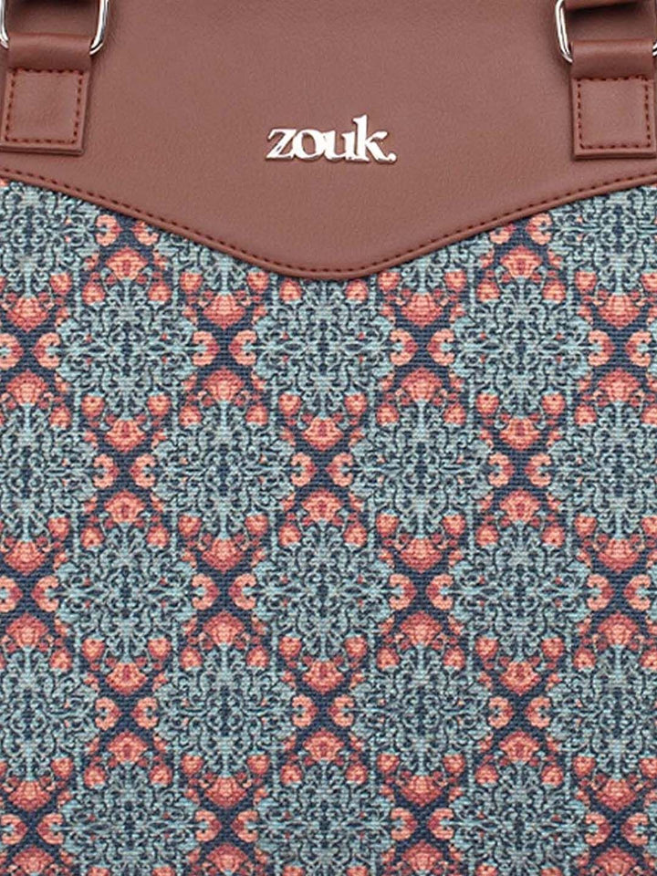 ZOUK Kolkata Nouveau Ethnic Motifs Printed Shopper Handheld Bag