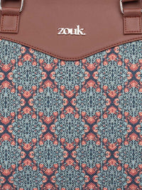 ZOUK Kolkata Nouveau Ethnic Motifs Printed Shopper Handheld Bag