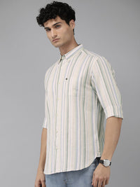 THE BEAR HOUSE Slim Fit Striped Casual Shirt