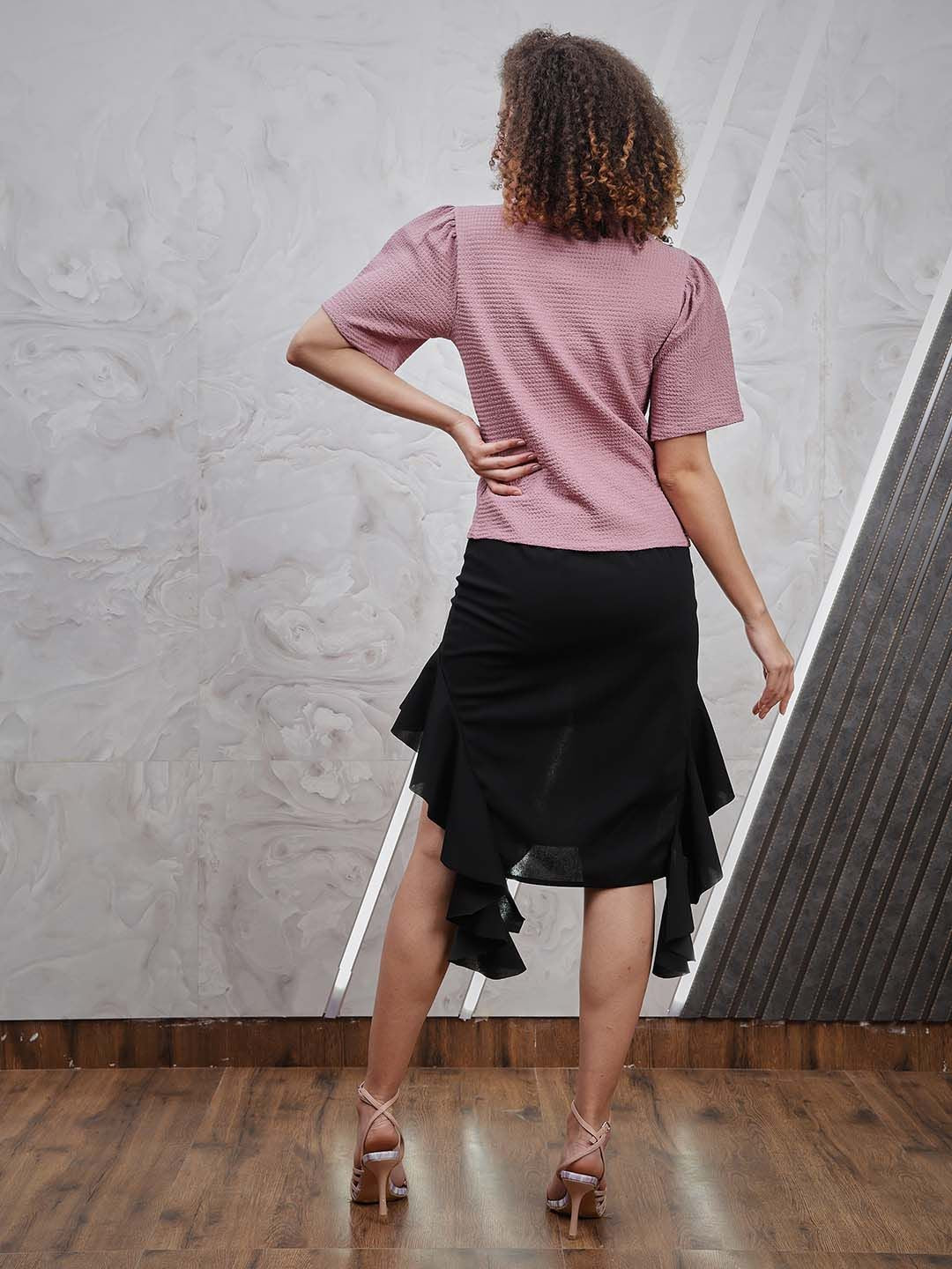 Athena Asymmetrical Above Knee Skirt