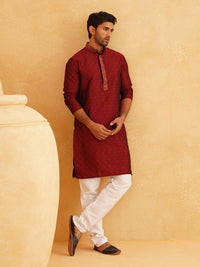 SOJANYA Paisley Woven Design Thread Work Kurta