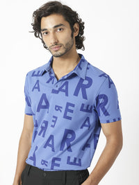 RARE RABBIT Men Rings-4 Slim Fit Solid Polo Collar T-Shirt