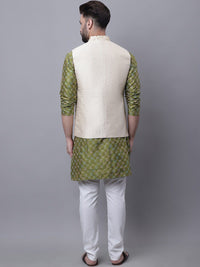 SOJANYA M Ethnic Motifs Embroidered Thread Work Kurta With Churidar