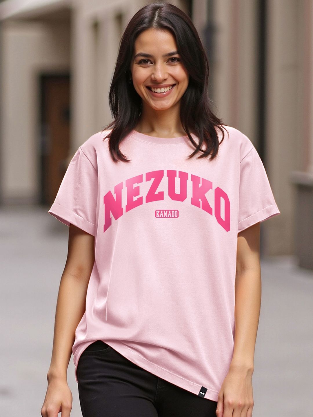 Bewakoof Women Typography Printed Round Neck Pure Cotton Relaxed Fit T-shirt