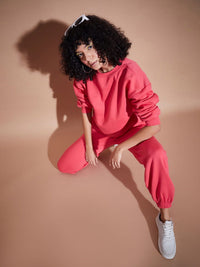 SASSAFRAS BASICS Fleece Oversized Sweatshirt With Joggers