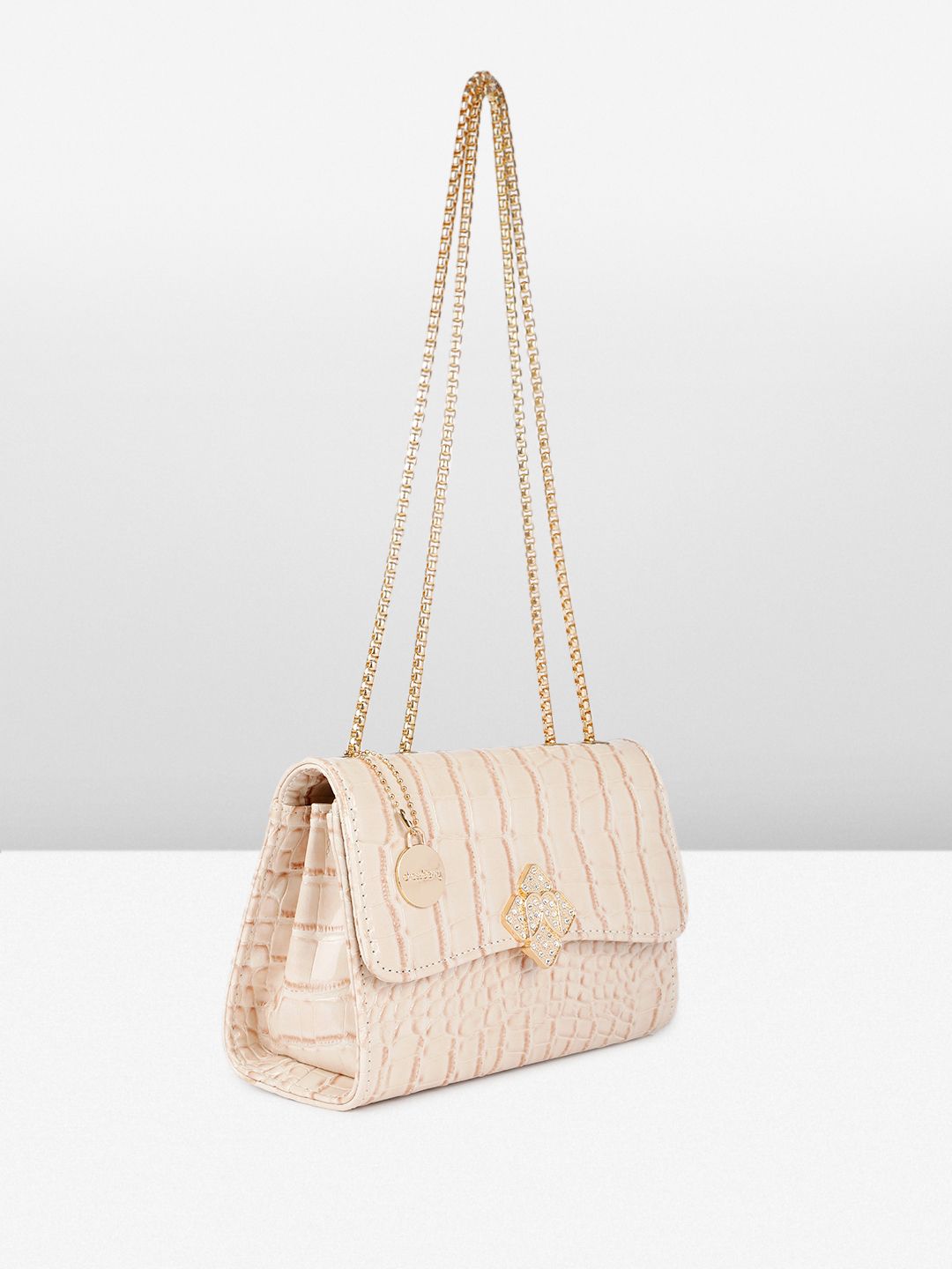 DressBerry Animal Textured Structured Shoulder Bag