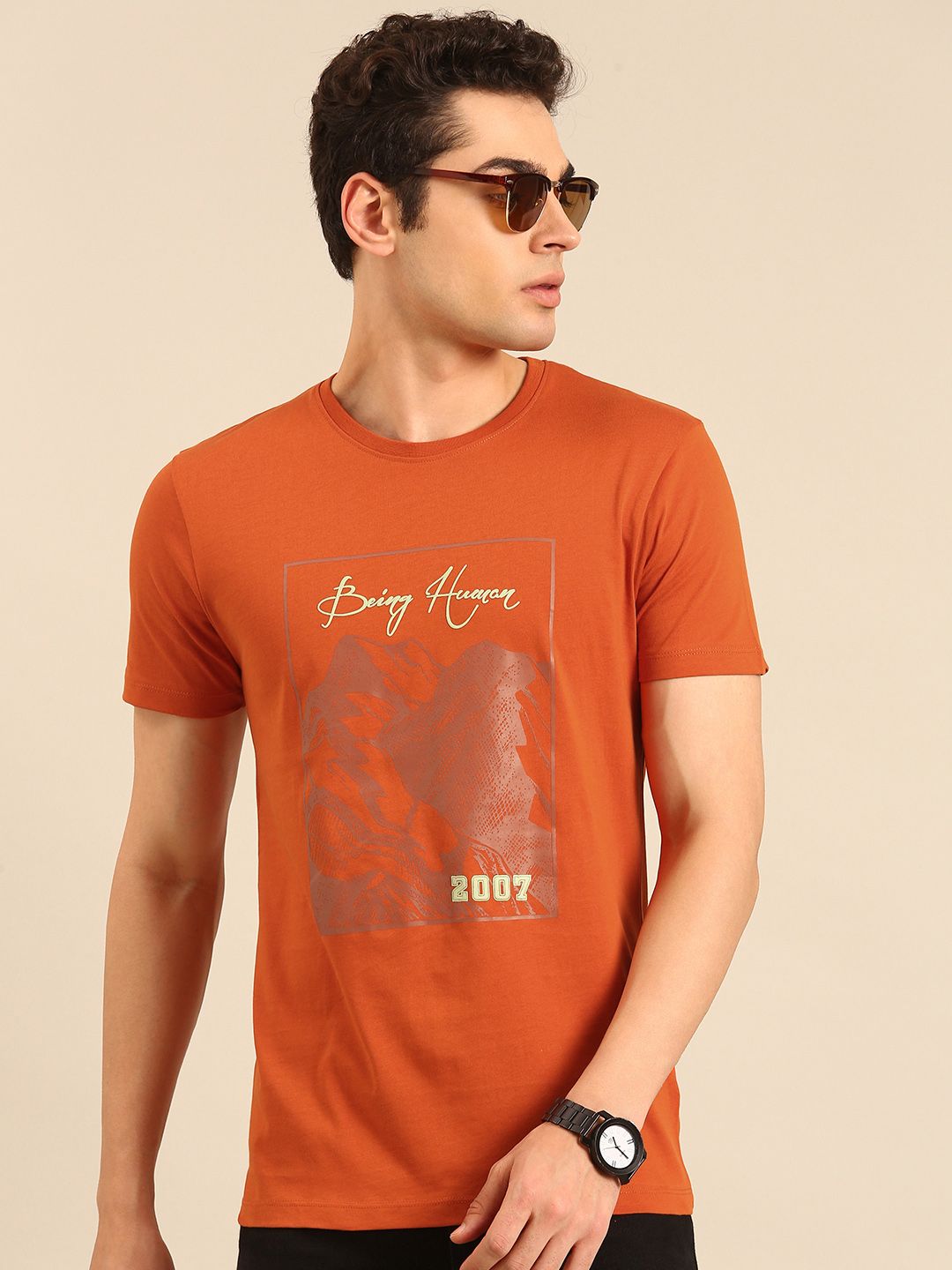Being Human Printed Pure Cotton T-shirt