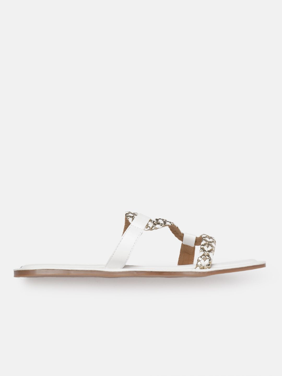 DressBerry Women Striped Open Toe Flats