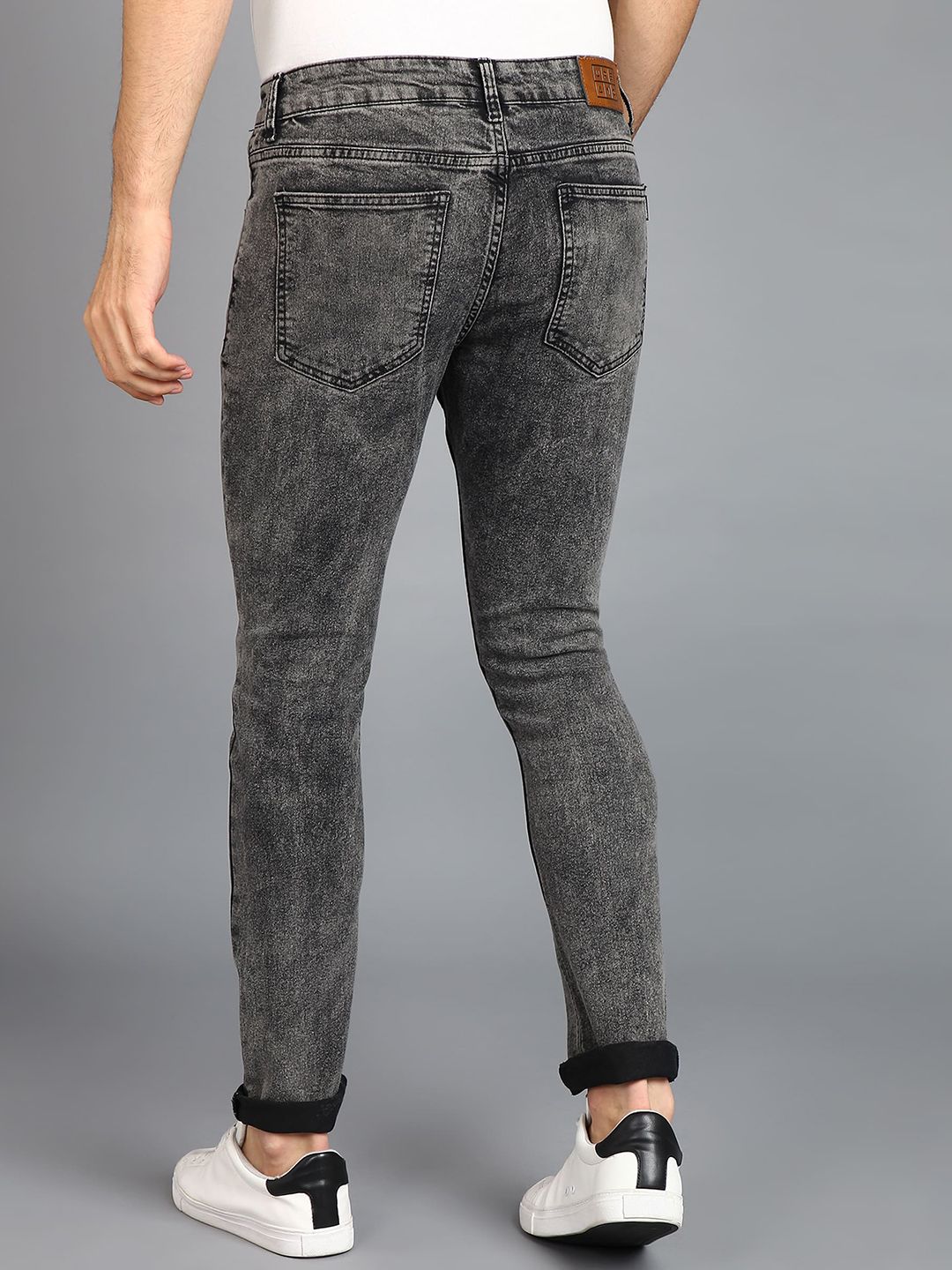 Urbano Fashion Men Clean Look Heavy Fade Stretchable Jeans