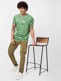 SPYKAR Abstract Printed Cotton T-Shirt