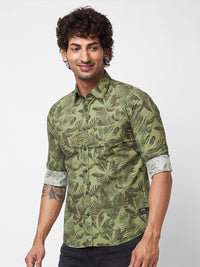 SPYKAR Tropical Printed Cotton Casual Shirt