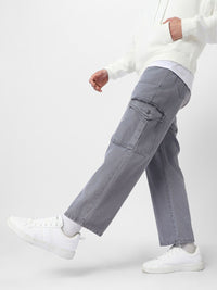 Urbano Fashion Men Loose Fit Non-Stretchable Cargo Jeans