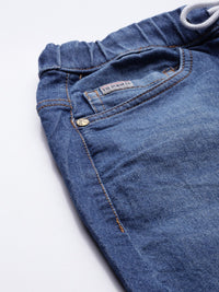 The Indian Garage Co Men Blue Light Fade Stretchable Jogger Jeans