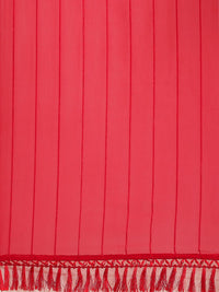 Tikhi Imli Red Striped Saree