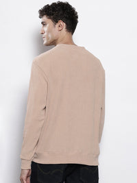 The Indian Garage Co Self Striped Corduroy Relaxed Fit Sweatshirt