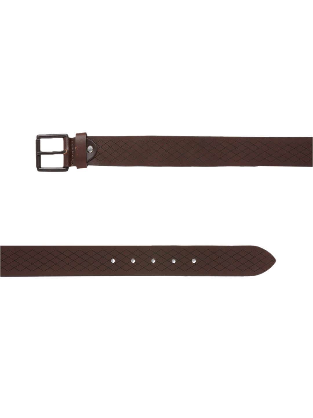 SPYKAR Men Brown Textured Leather Belt
