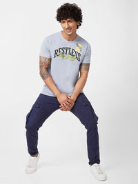 SPYKAR Typography Printed Slim Fit Cotton Casual T-Shirt