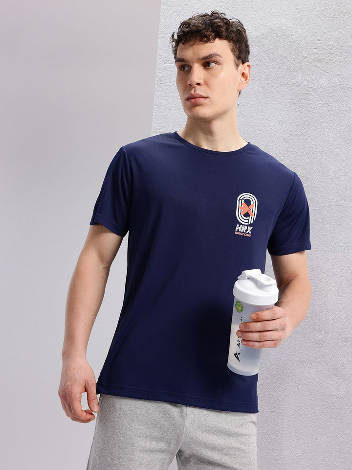 HRX by Hrithik Roshan Brand Logo Print Regular Fit Rapid-Dry Running T-shirt