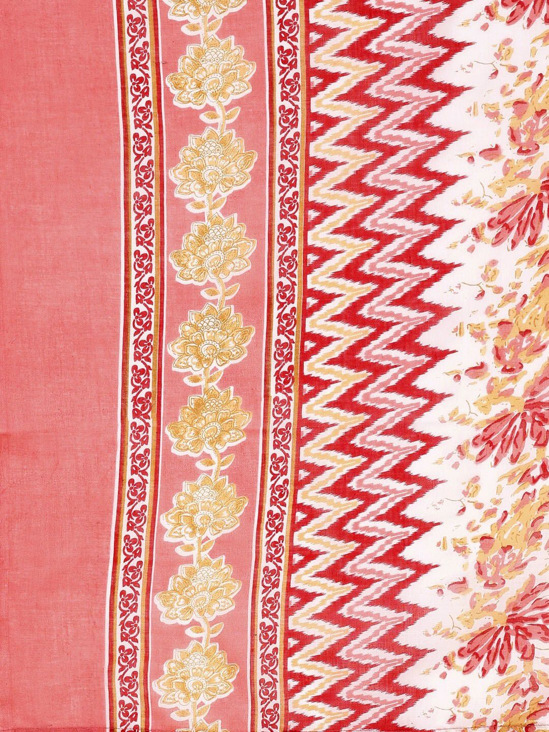 KALINI Floral Printed Regular Straight Kurta With Trousers & Dupatta