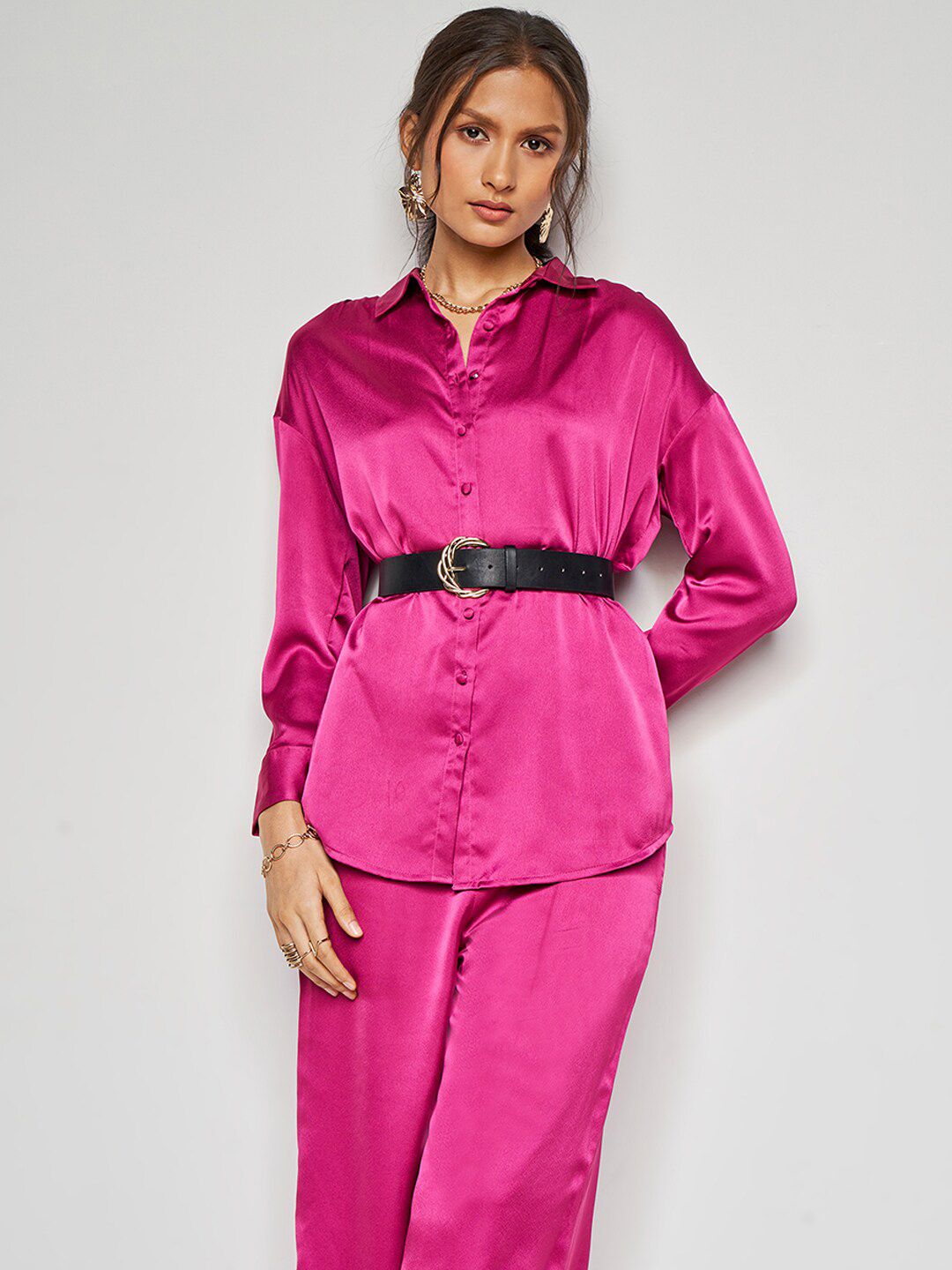 AND Collar Neck Shirt & Mid -Rise Trouser Co-Ords