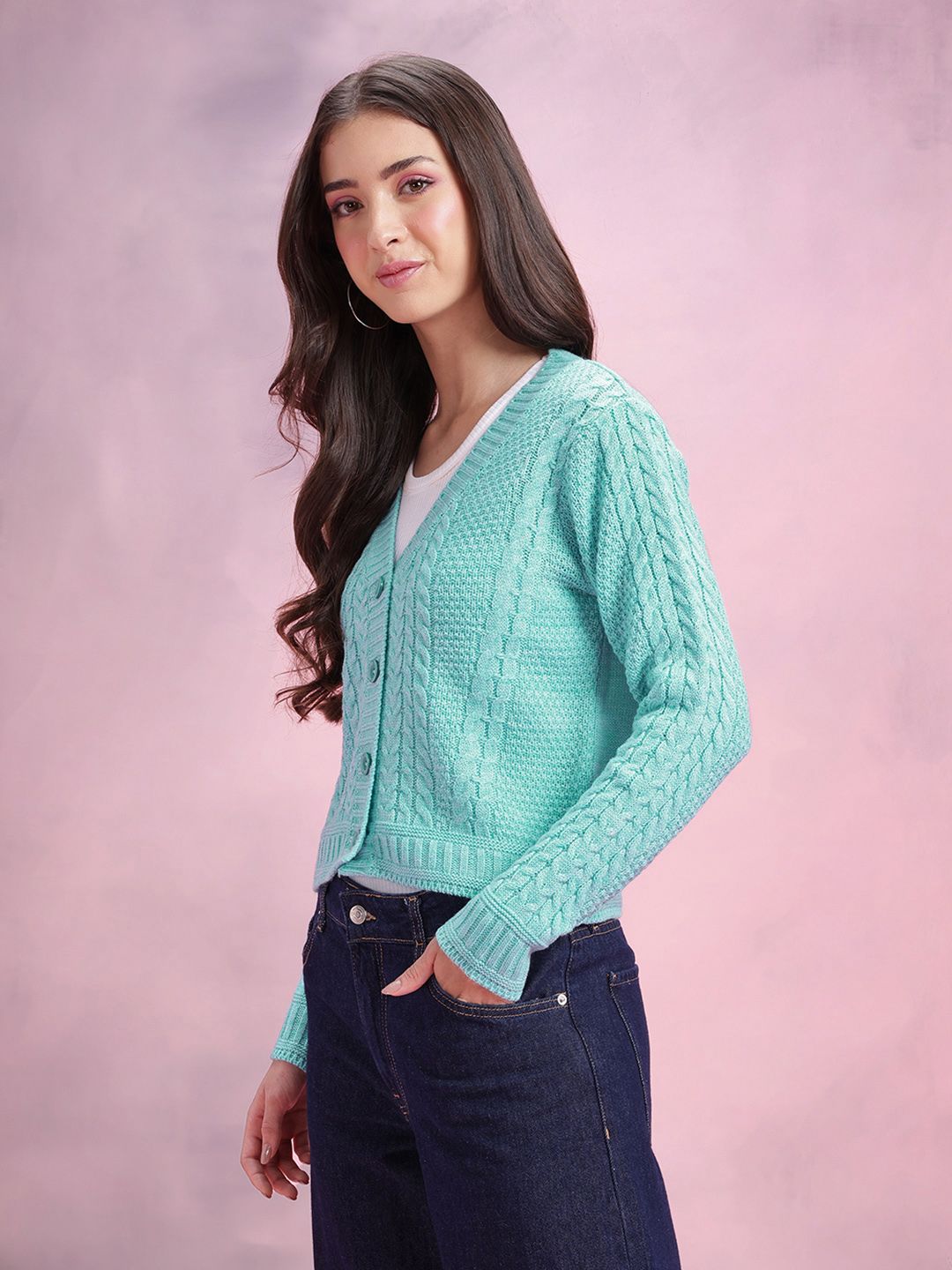 DressBerry Cable Knit Cardigan
