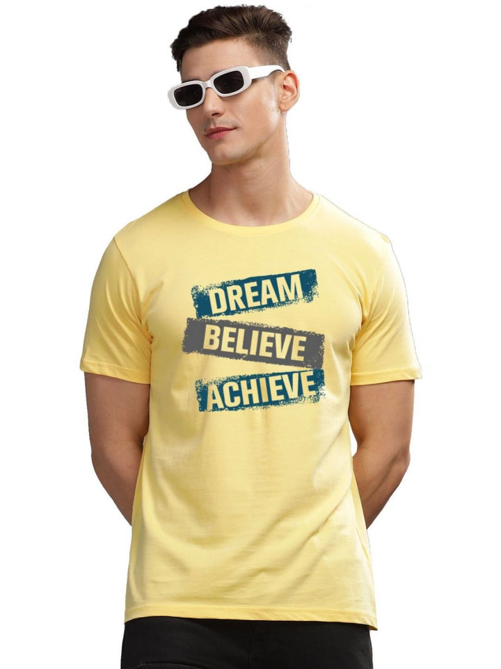ADRO Men Typography Printed Applique T-shirt