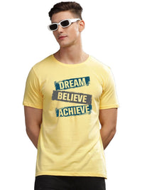 ADRO Men Typography Printed Applique T-shirt