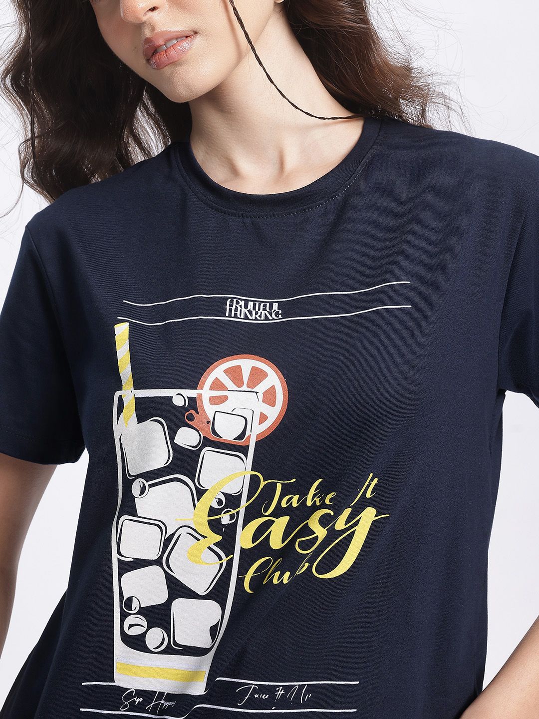DressBerry Graphic Club Printed T-shirt