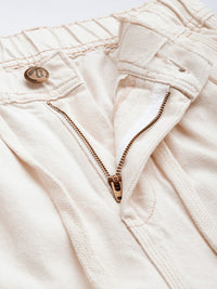 The Indian Garage Co Men Pleated Relaxed Fit Pure Cotton Jeans