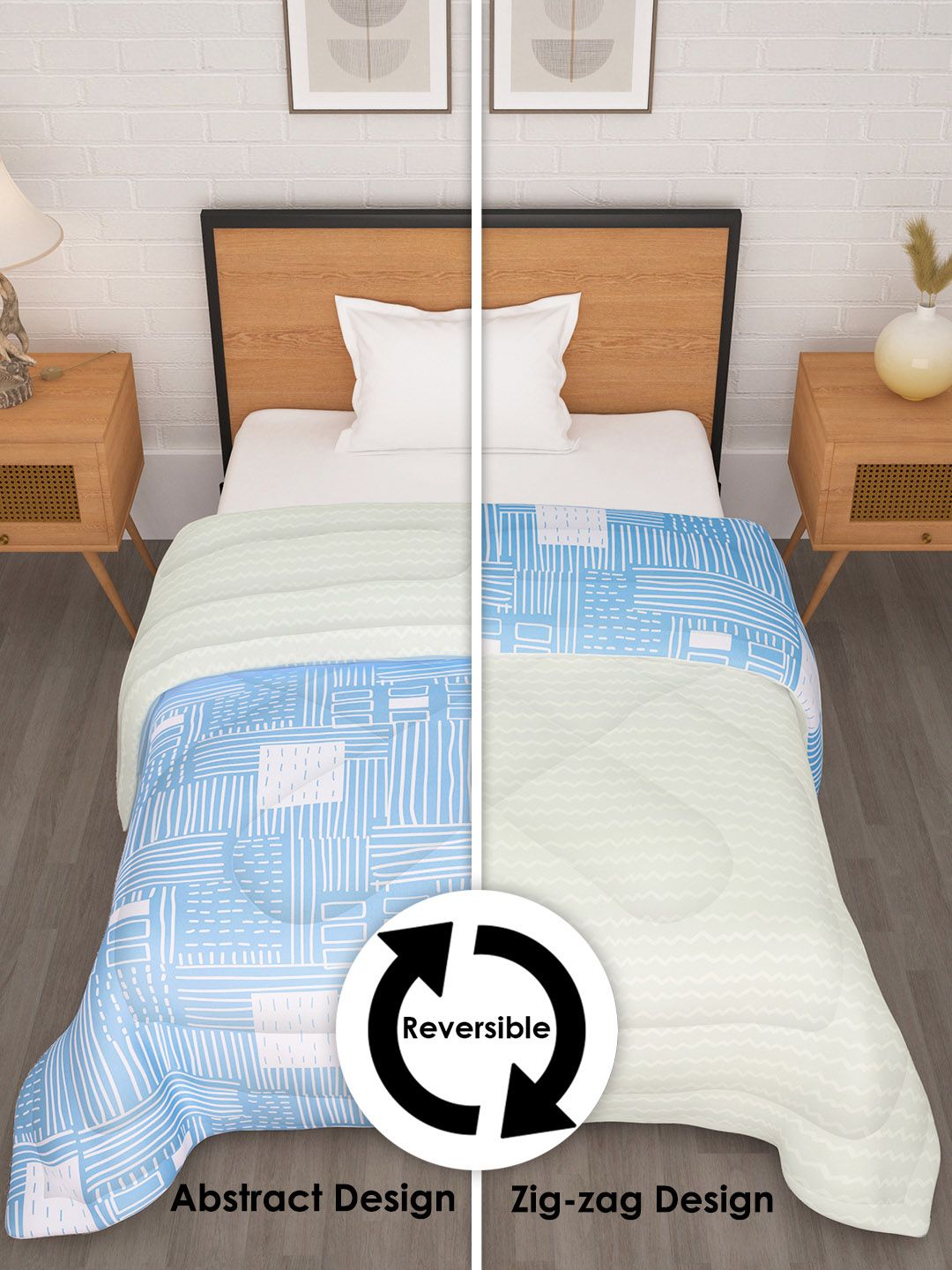 Story@home Printed 180 GSM Reversible Ac Room Single Bed Comforter