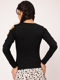 DressBerry Soft Streetwear Cut-Outs Fitted Top