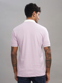 ADRO Men Solid Polo Collar Cotton T-Shirt