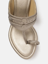 House of Pataudi Ethnic Embellished Wedge Heel