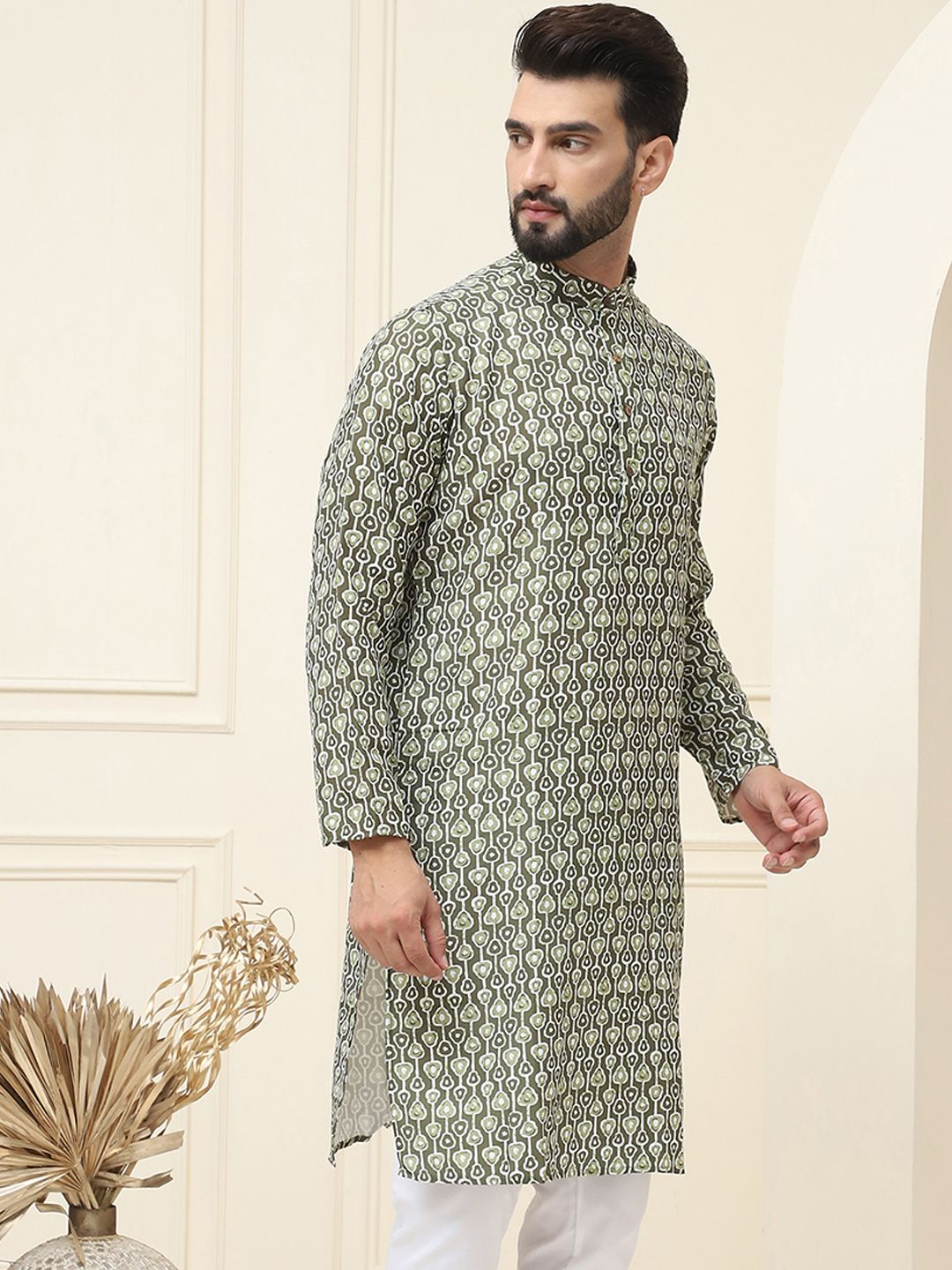 SOJANYA Ethnic Motifs Printed Pure Cotton Straight Kurta