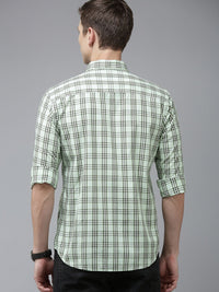 Park Avenue Men Slim Fit Tartan Checks Opaque Pure Cotton Casual Shirt