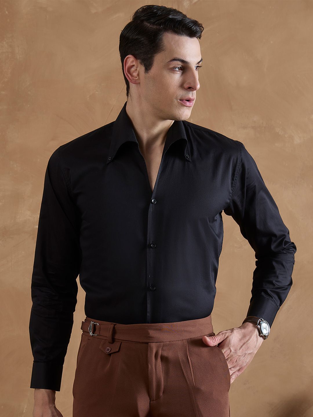DENNISON Men Cooper Collar Solid Formal Shirt